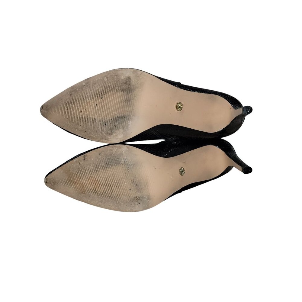 XOXO Womens Taylor Black Snake Print Ankle Boots - Women's 8 - Picture 6 of 10